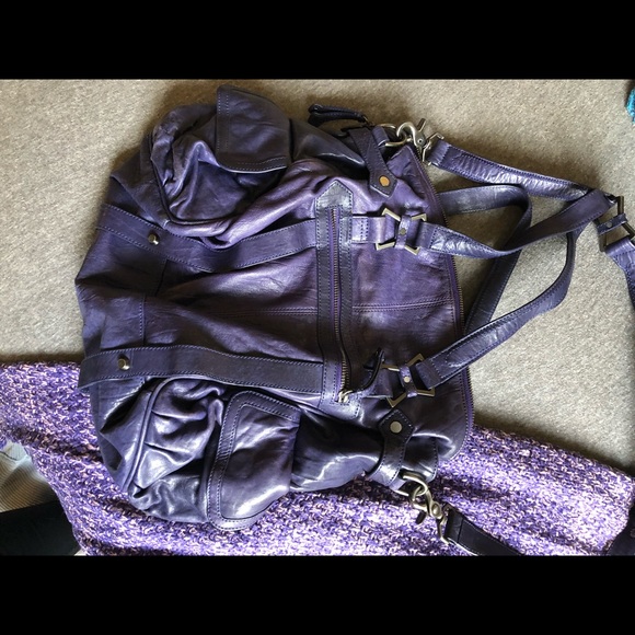 Junior Drake purple leather bag - Picture 2 of 5